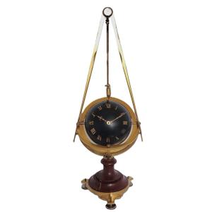 Mystery Clock By André Romain Guilmet With "conical" Pendulum