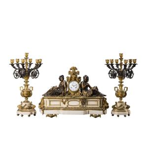 Balliman - Napoleon III Clock Set