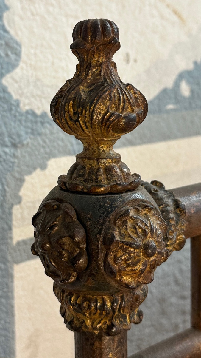 Cast Iron 19th Winter Garden Settee-photo-3