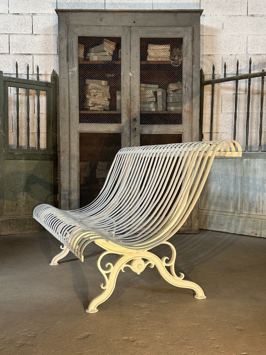 Banc de parc fin XIX ème-photo-3