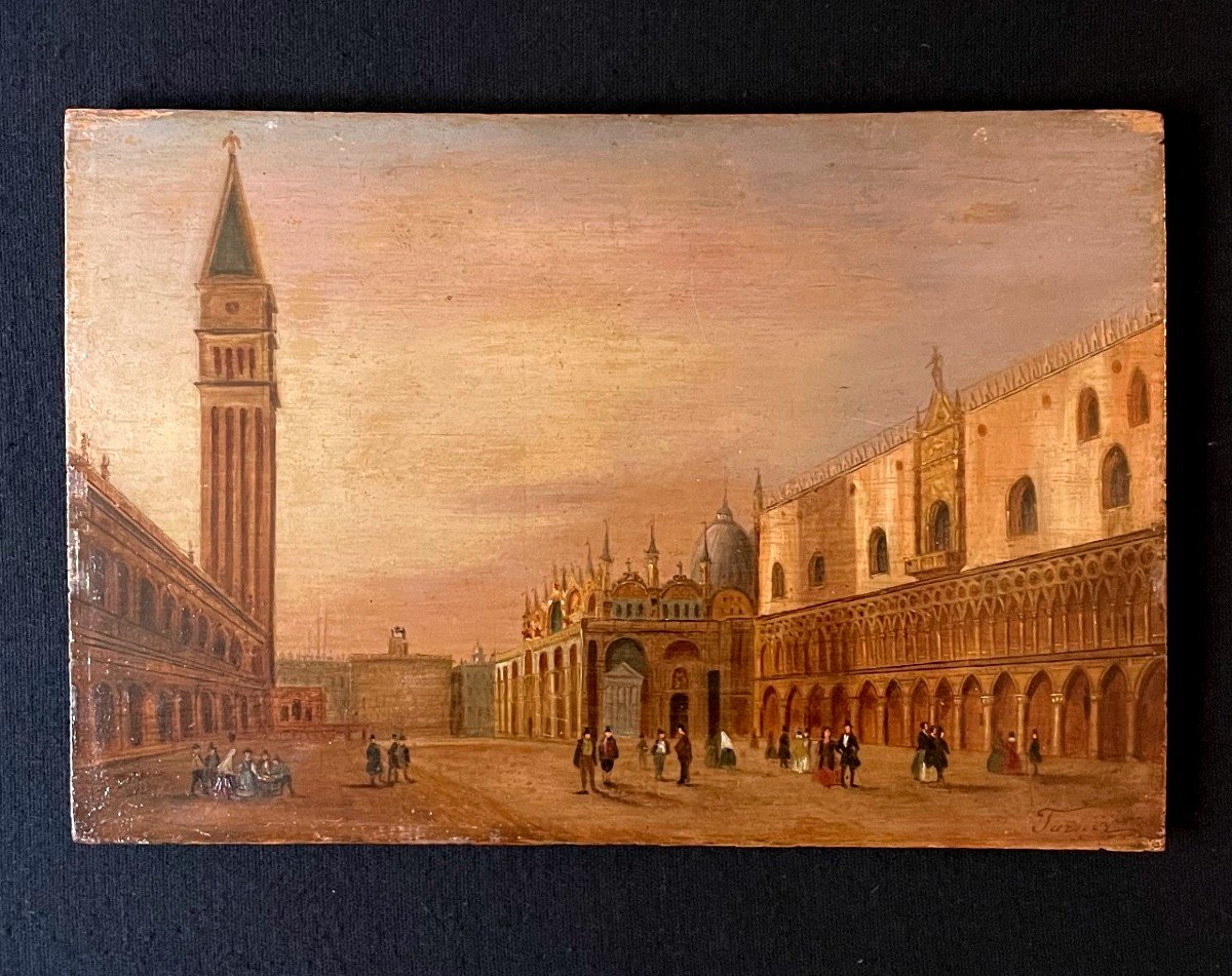 Italian School Of The 19th Century. View Of Venice (after Turner)-photo-2