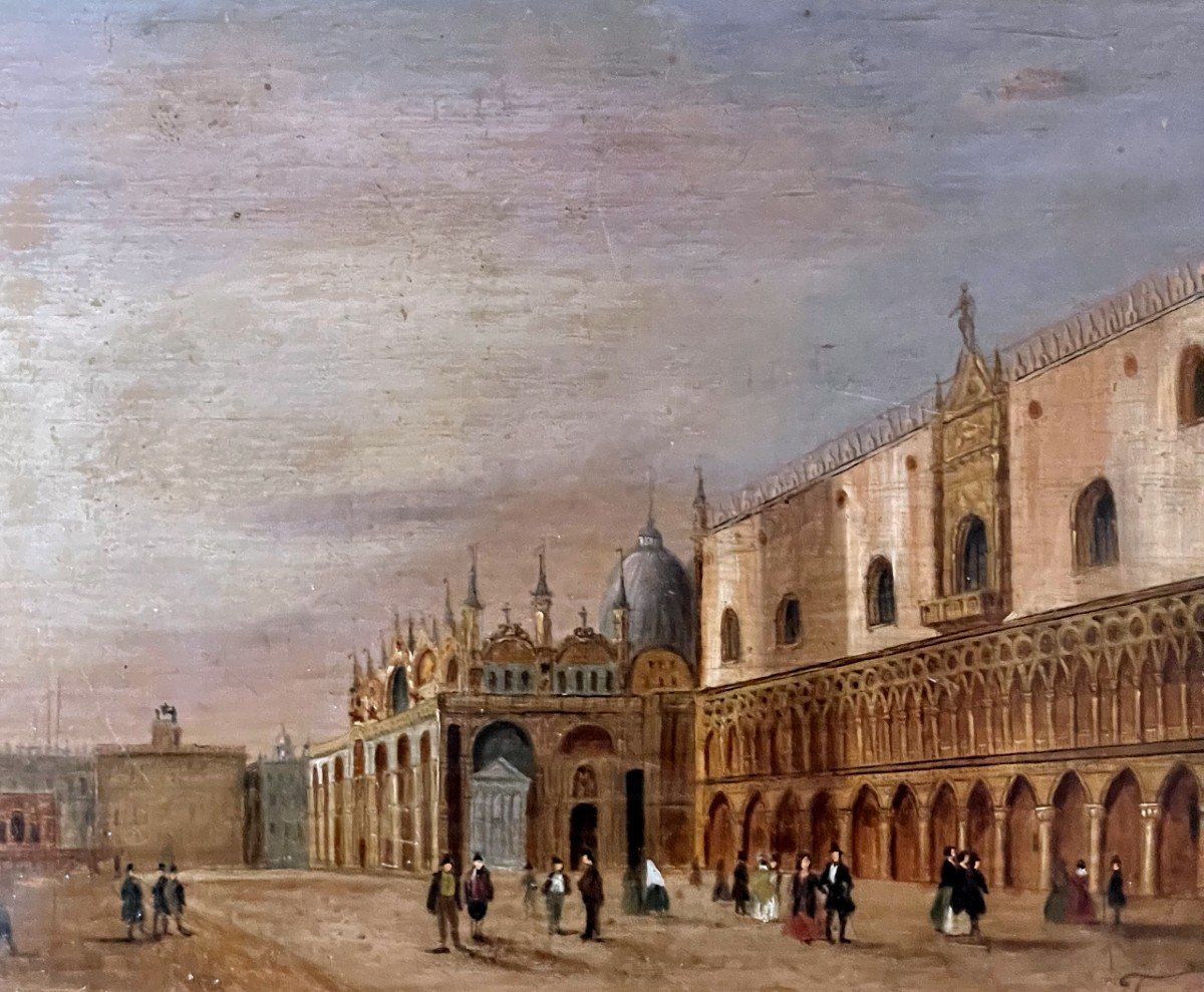 Italian School Of The 19th Century. View Of Venice (after Turner)-photo-4