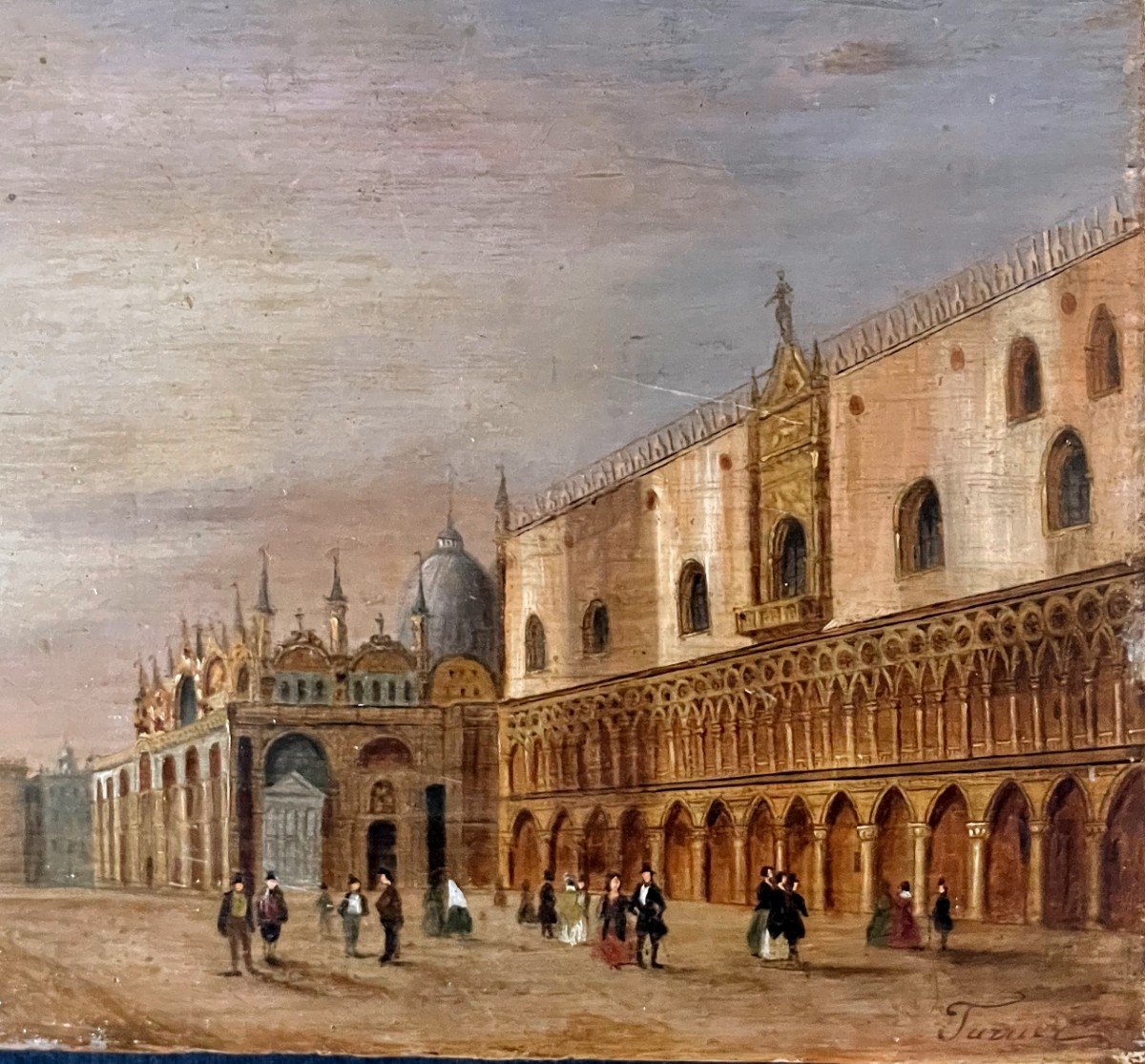Italian School Of The 19th Century. View Of Venice (after Turner)-photo-1