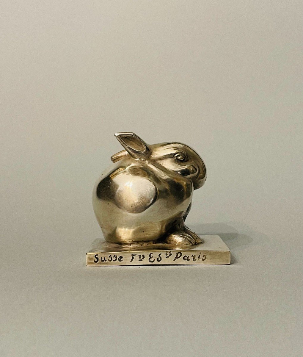 Artdeco Bronze ''bijou Rabbit'' édouard-marcel Sandoz (susse Frères)-photo-4