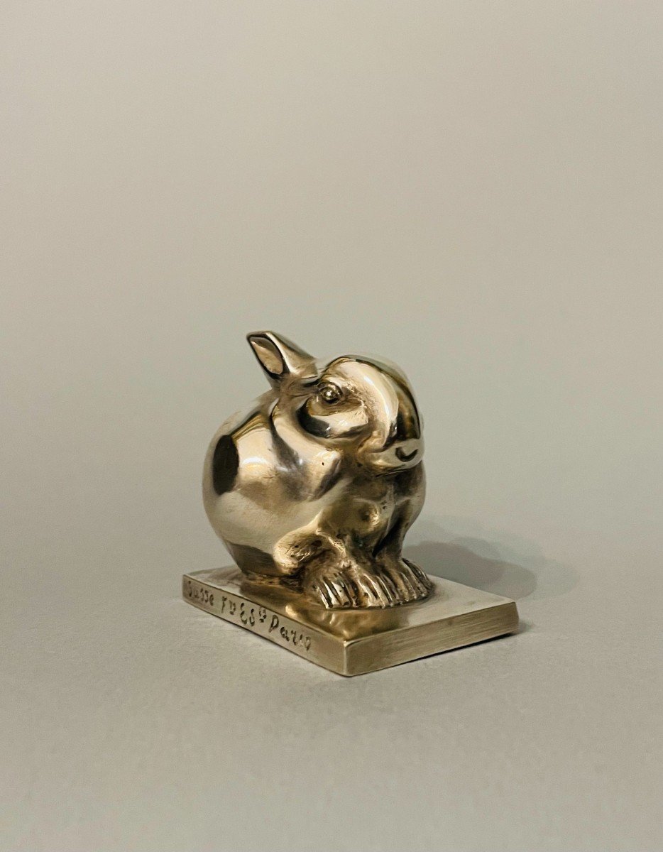 Artdeco Bronze ''bijou Rabbit'' édouard-marcel Sandoz (susse Frères)-photo-1