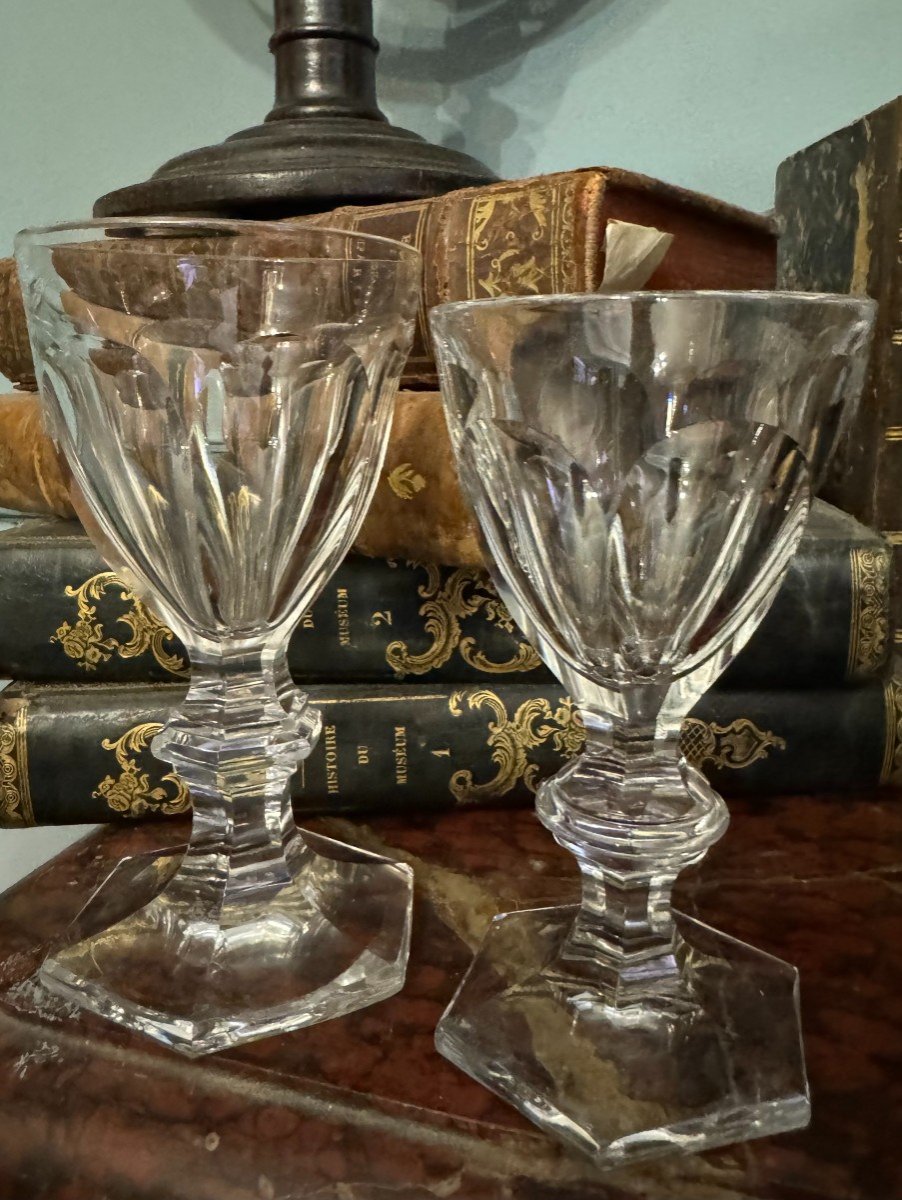 8 Verres à Vin Ou Porto Baccarat Modèle Harcourt 1841-photo-2