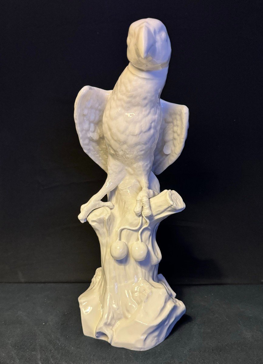 Porcelain Parrot By Samson After Meissen-photo-2