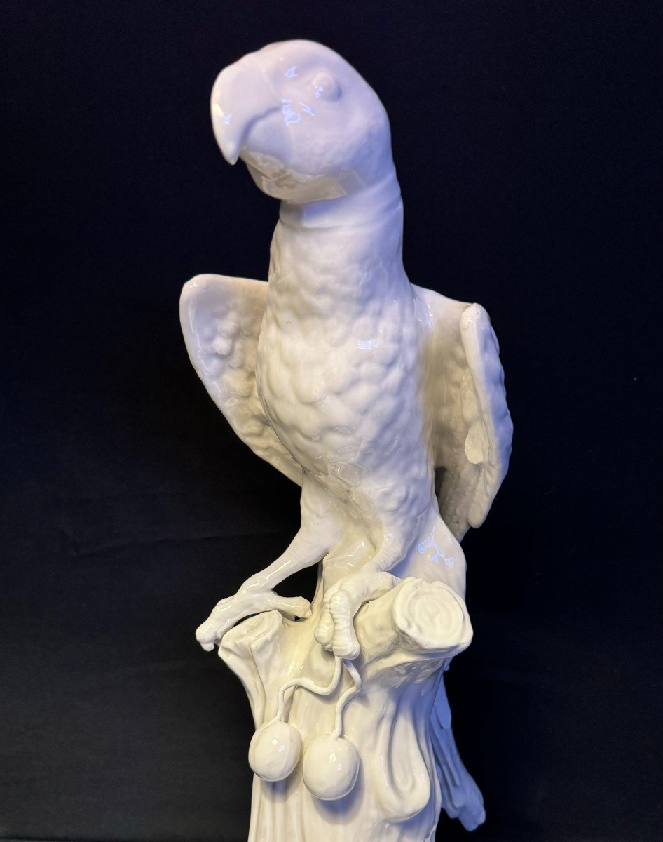 Porcelain Parrot By Samson After Meissen-photo-4