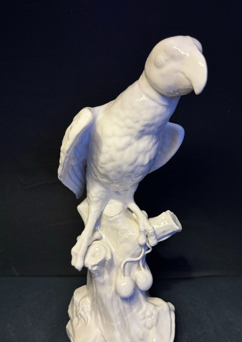 Porcelain Parrot By Samson After Meissen-photo-1