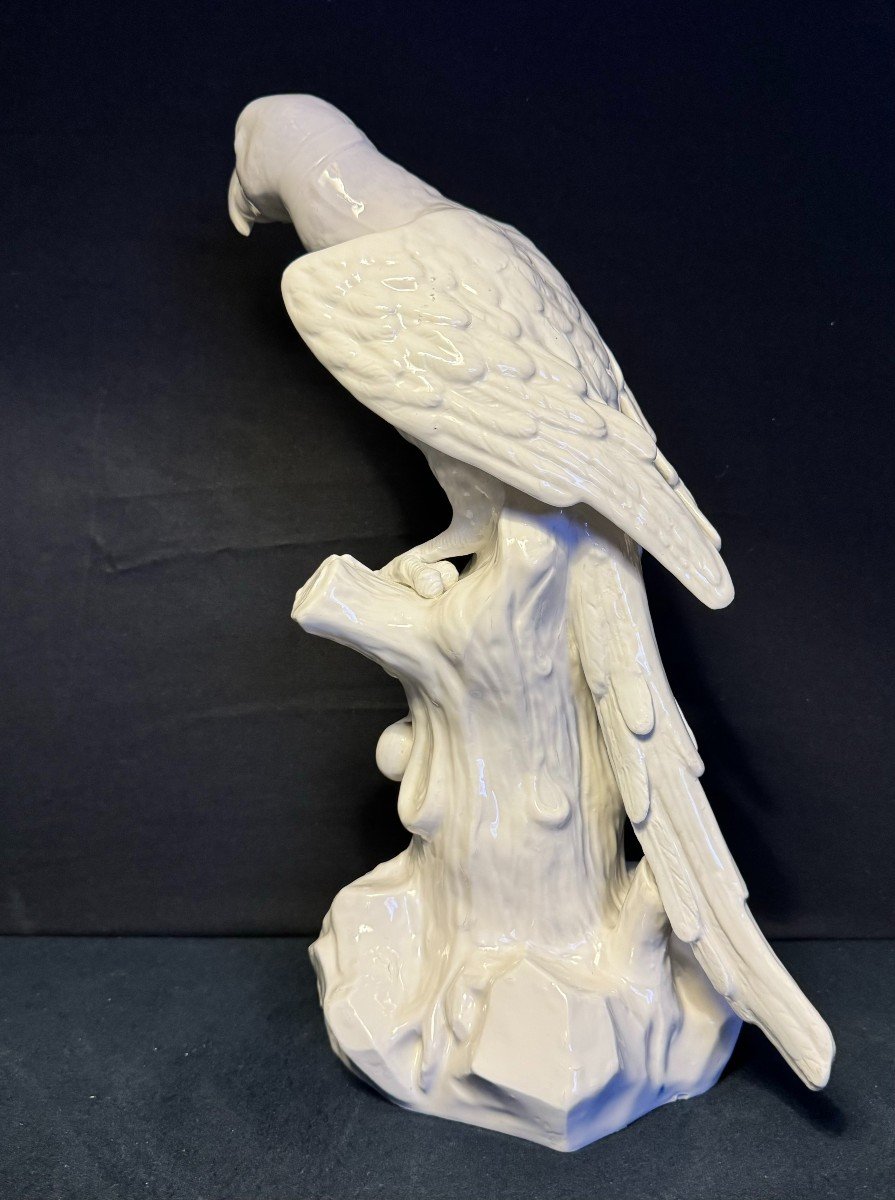 Porcelain Parrot By Samson After Meissen-photo-4