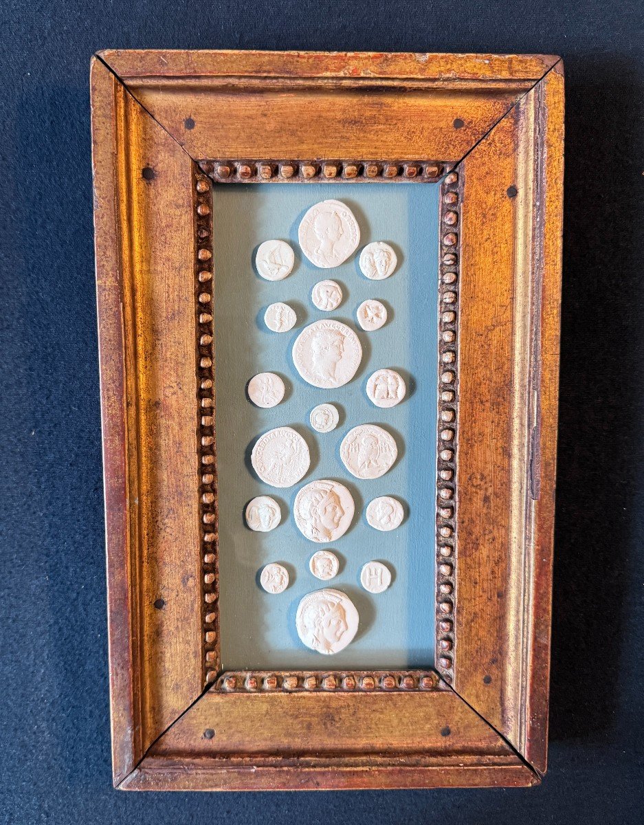 Collection "antique Intaglio Prints" In Stucco - Souvenir Of The Grand Tour -photo-3