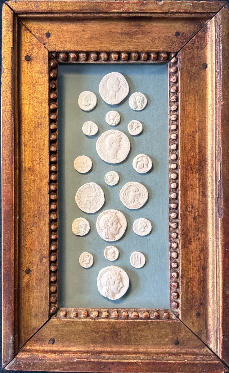 Collection "antique Intaglio Prints" In Stucco - Souvenir Of The Grand Tour -photo-4