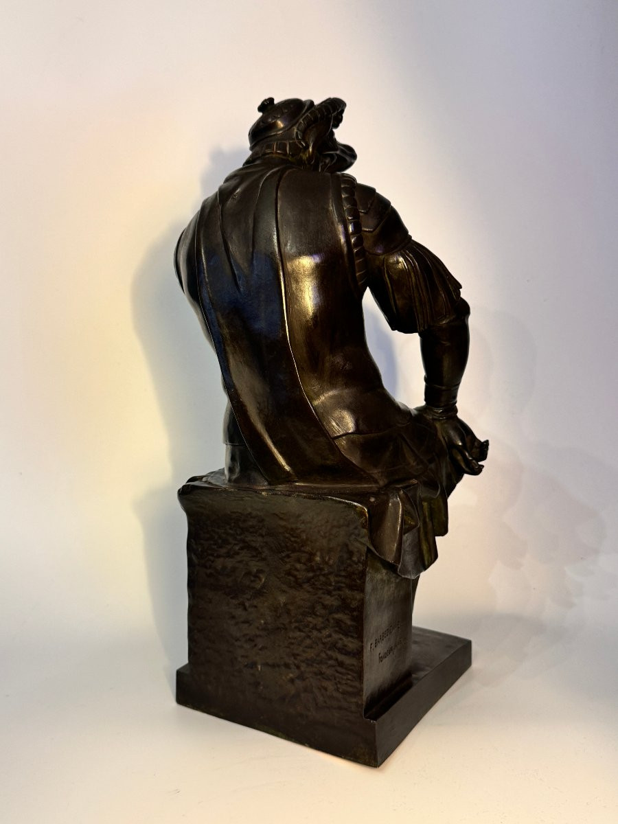 Bronze Sculpture - Laurent De Medici - 19th Century - Barbedienne H 40 -photo-3