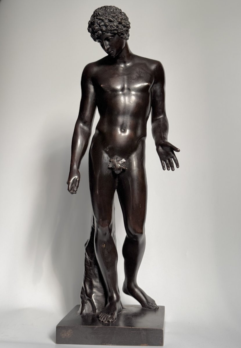 Bronze Sculpture "antinous Of The Capitol Or Hermes-antinous Albani" H60 -photo-2