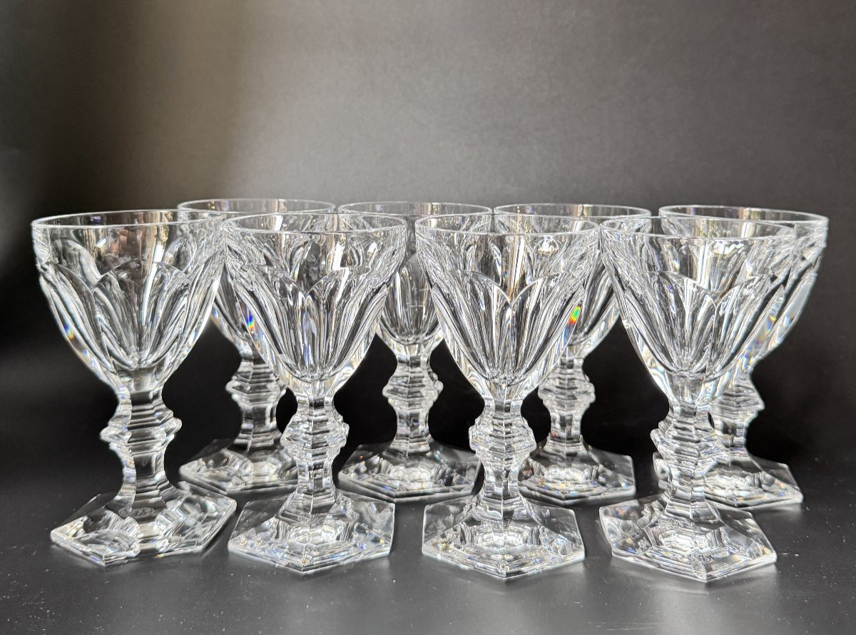 Baccarat 8 verres à vin blanc 12,4 cm Modèle Harcourt 1841-photo-3