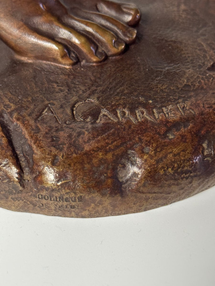 Paire de "Danseurs napolitains" Carrier-Belleuse. Sculptures en Bronze-photo-4
