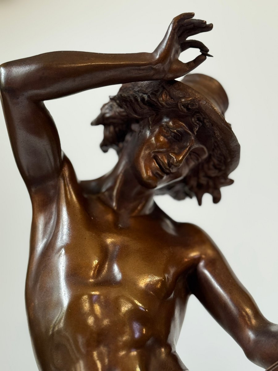 Paire de "Danseurs napolitains" Carrier-Belleuse. Sculptures en Bronze-photo-8