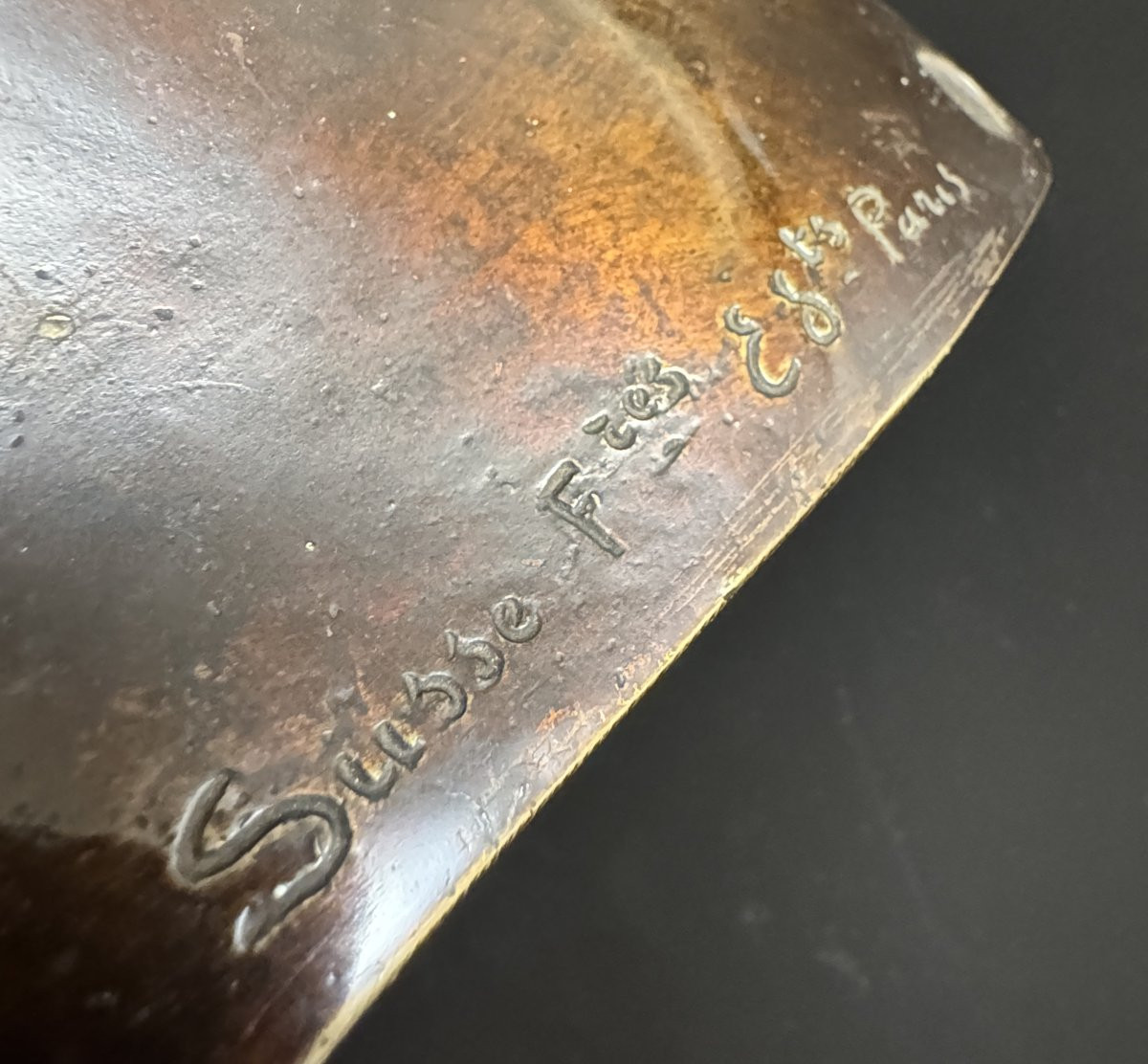 Gladiator Bust (achilles), Constant Roux. Lost-wax Bronze, Art Deco-photo-2