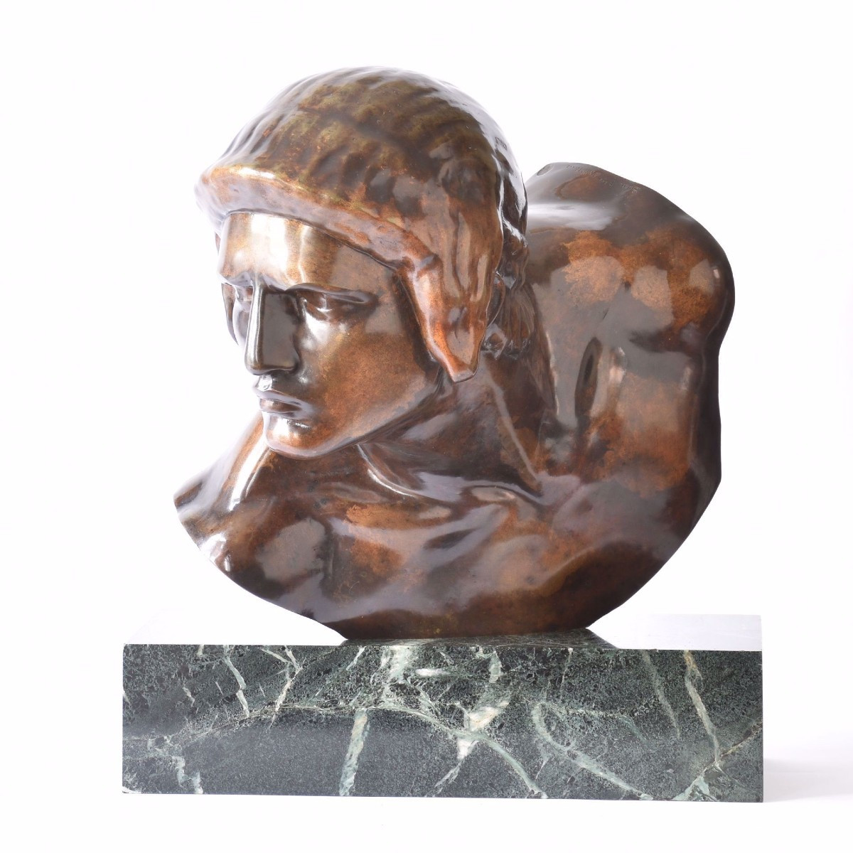 Gladiator Bust (achilles), Constant Roux. Lost-wax Bronze, Art Deco