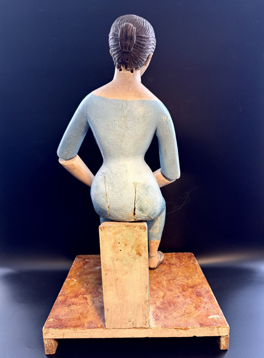 Mannequin de procession, "Capipote napolitaine" bois sculpté Italie 18ème-photo-6