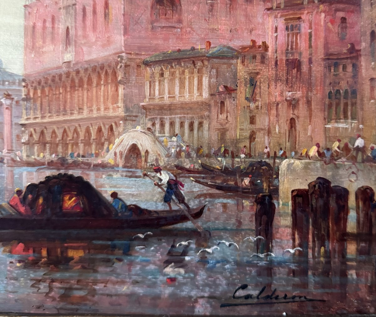 Charles-Clément CALDERON - Grand Canal à Venise HSP-photo-3