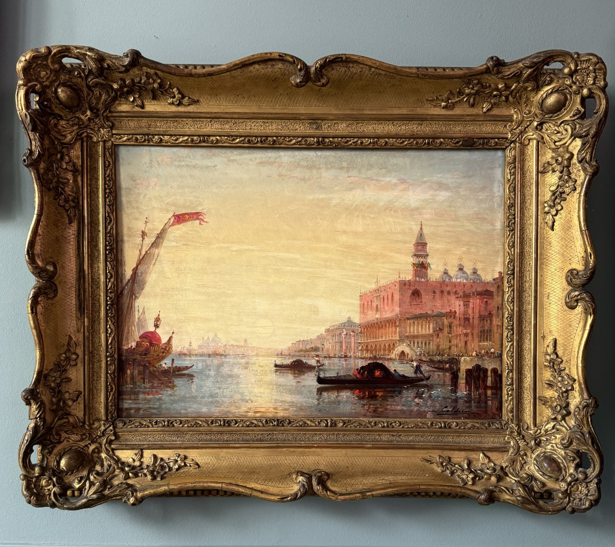 Charles-Clément CALDERON - Grand Canal à Venise HSP