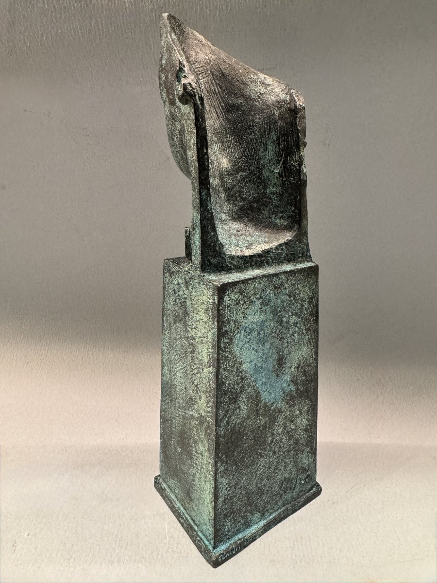 Sculpture en bronze Igor Mitoraj “Tindaro” buste d’homme -photo-2