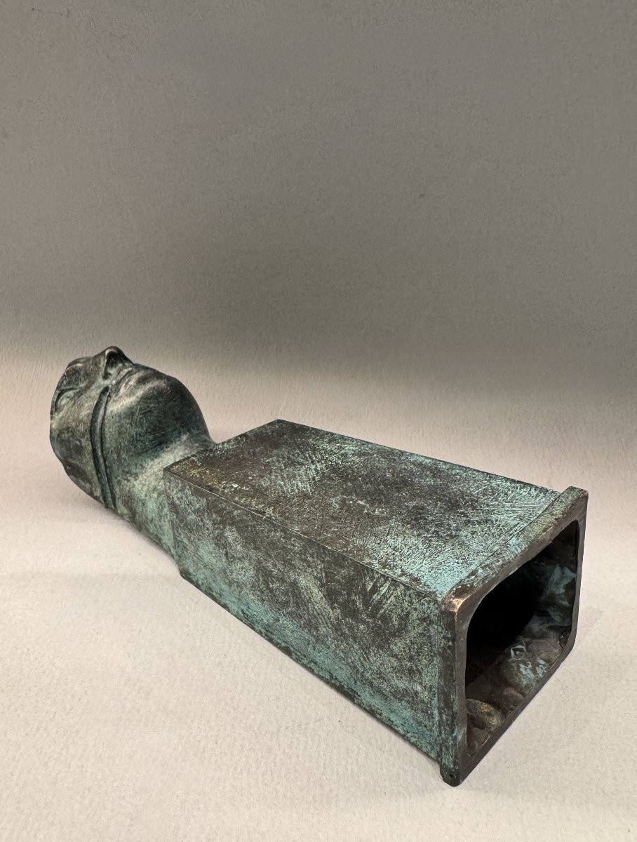 Sculpture en bronze Igor Mitoraj “Tindaro” buste d’homme -photo-5