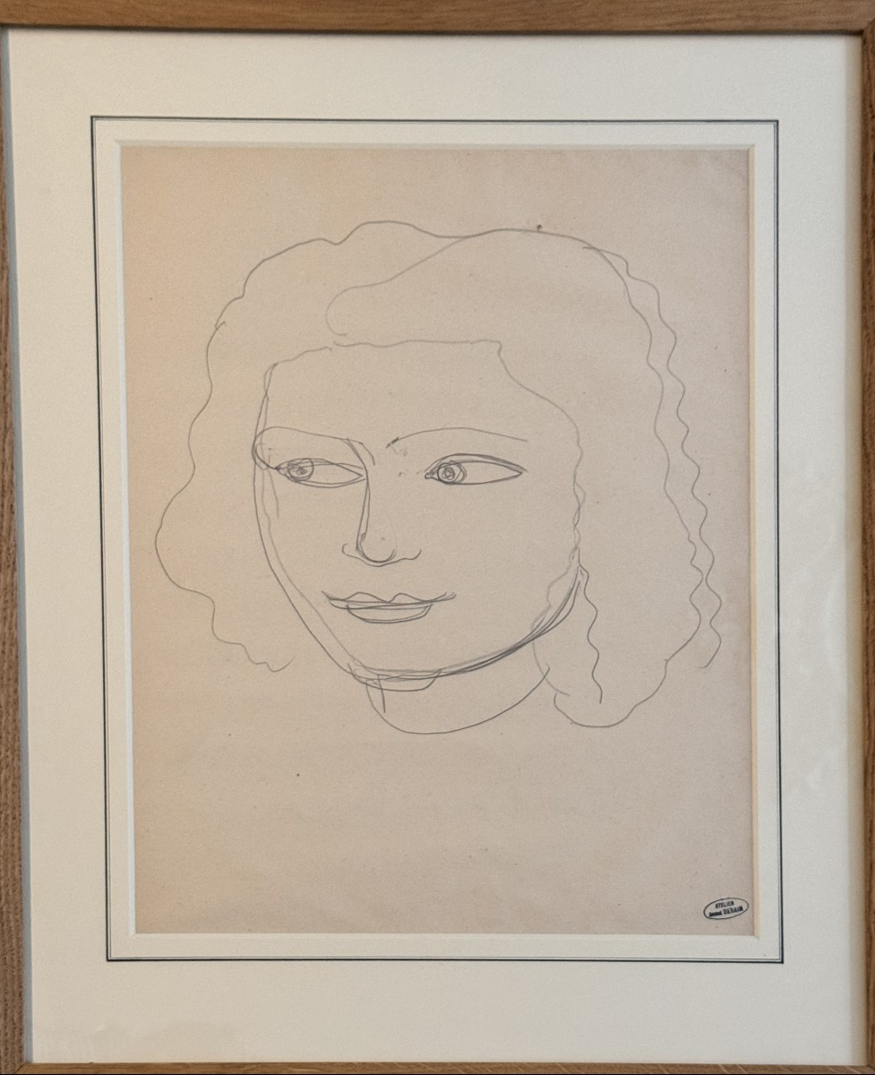 André Derain - Portrait Of A Woman - Drawing - Art Deco