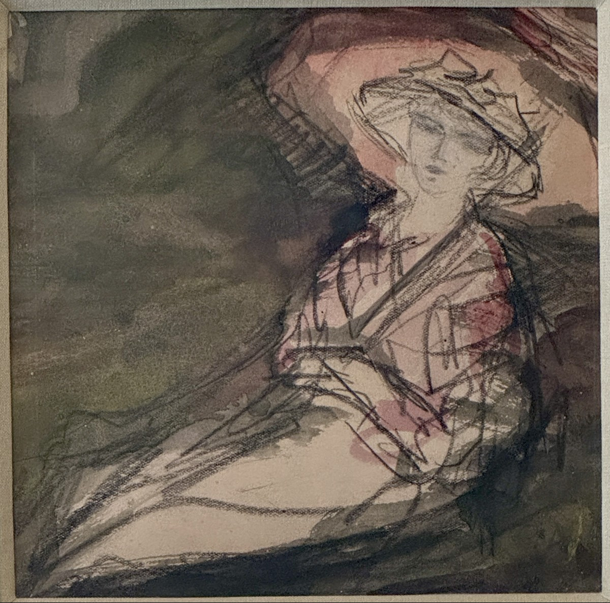 Drawing - Portrait Of A Woman By Pierre Laprade - Gouache