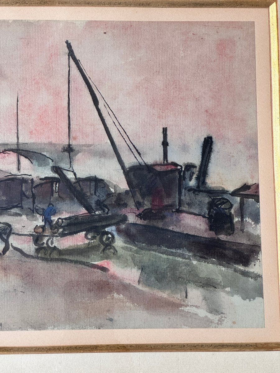 Maurice Asselin - Watercolor - View Of Paris-photo-4