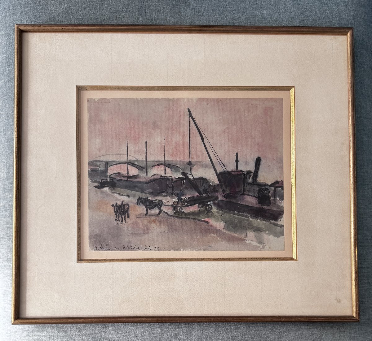 Maurice Asselin - Watercolor - View Of Paris-photo-2