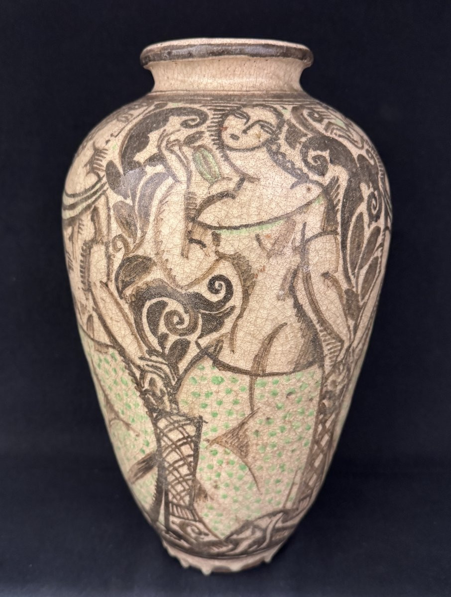 Important vase balustre signé René Buthaud - ArtDeco-photo-2