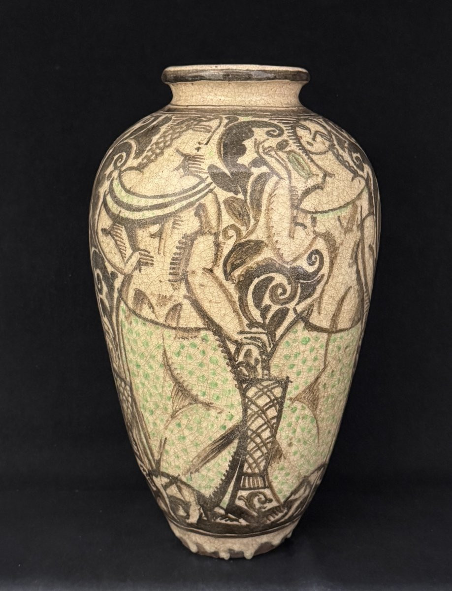 Important vase balustre signé René Buthaud - ArtDeco-photo-3