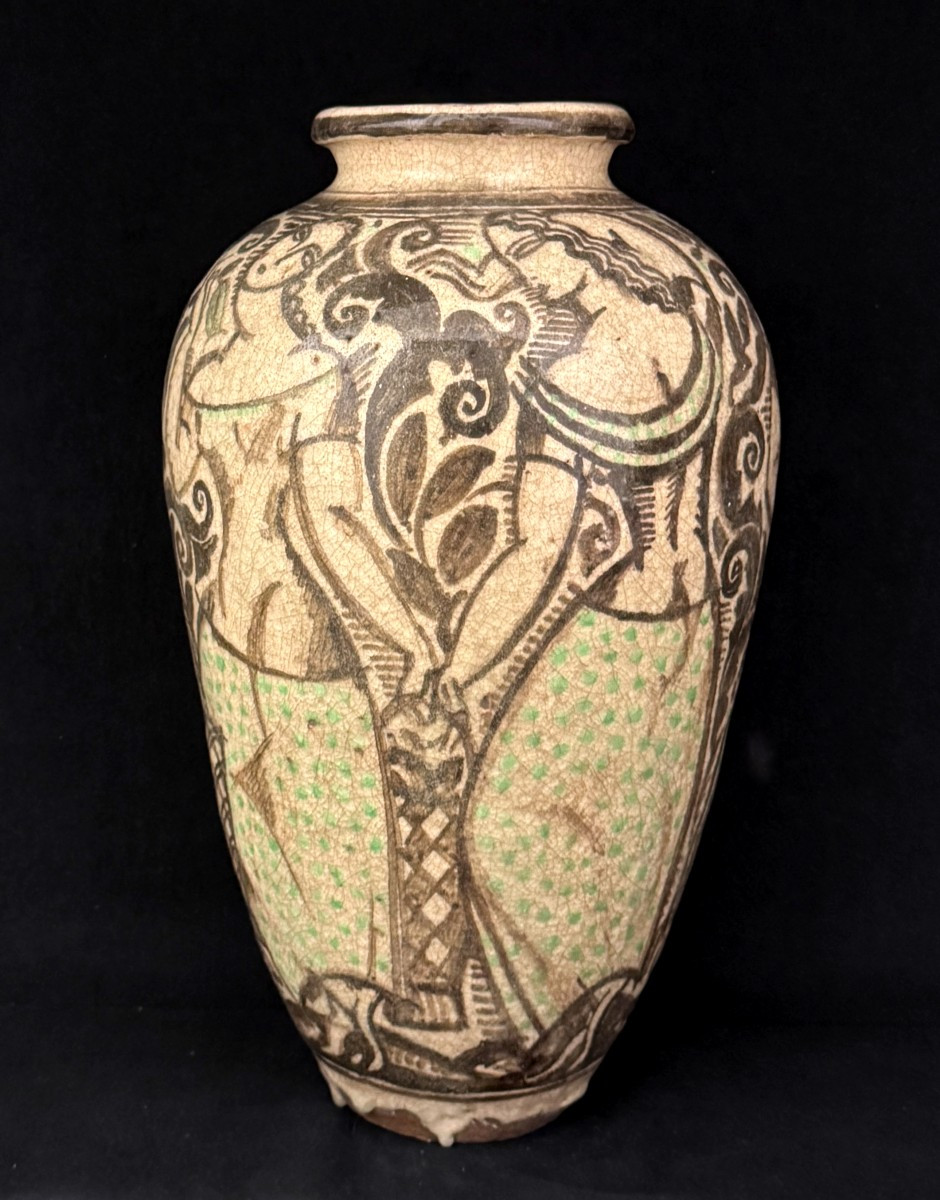 Important vase balustre signé René Buthaud - ArtDeco