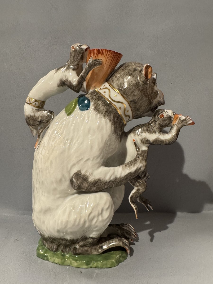 Samson Porcelain Monkey Teapot (kandler - Meissen)-photo-4