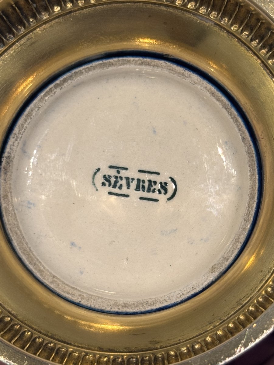 Blue Porcelain Vase With Solid Silver Mount, Paul Milet, Sèvres-photo-1