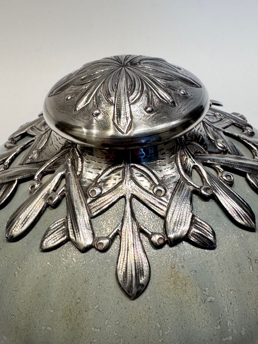 Encrier Art Nouveau Paul Milet et Victor saglier monté Argent-photo-5