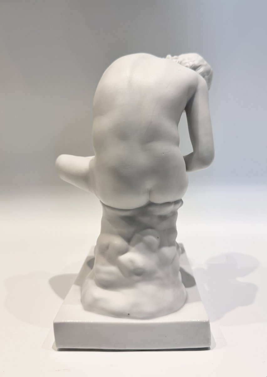 The Thorn-puller, Or Spinario, Biscuit Porcelain, H 26 Cm-photo-1