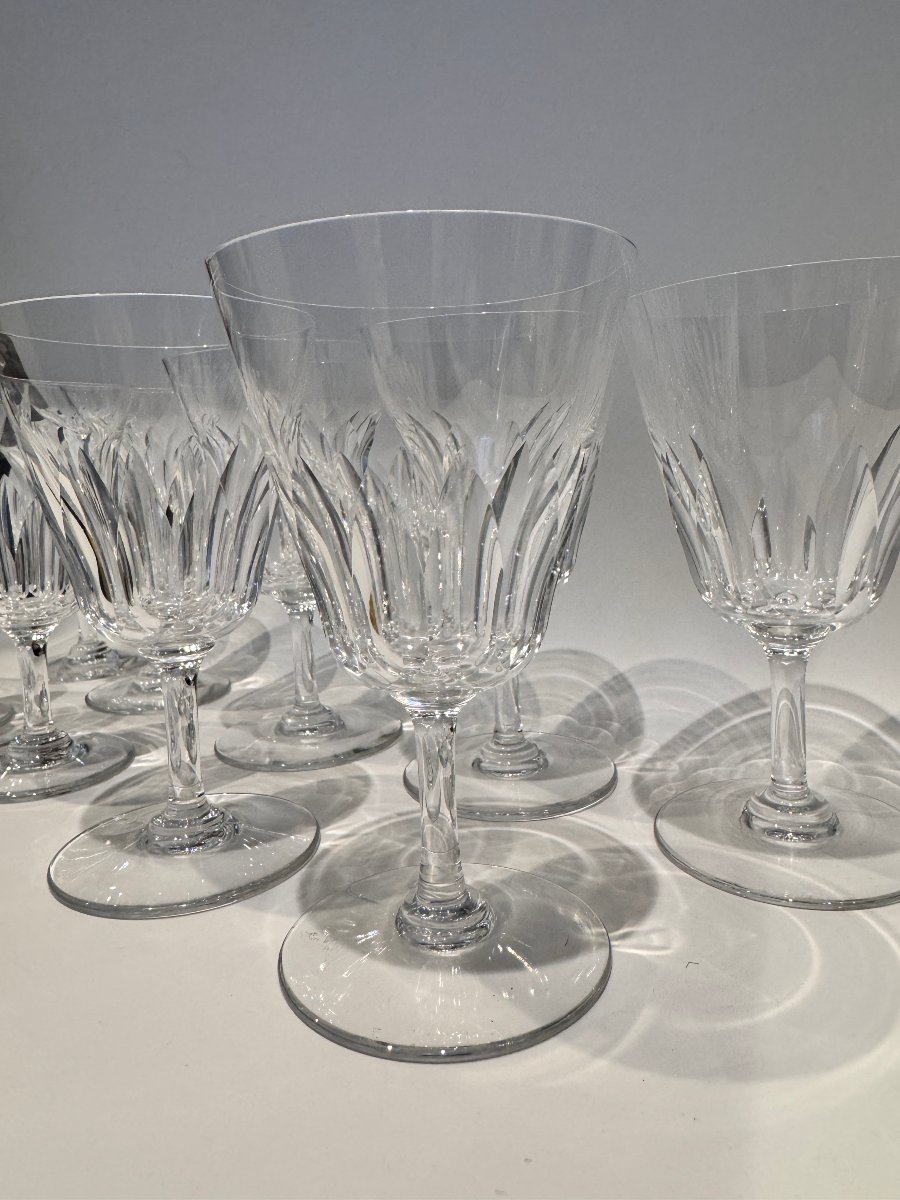 Partie de service Baccarat 5 verres à eau et 4 verres à vin Modèle cassino-photo-3