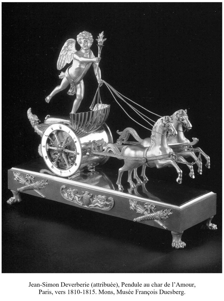 The Chariot Of Love - Empire Bronze Clock - Jean Simon Deverberie-photo-2