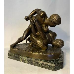 The Medici Wrestlers, Bronze Sculpture Of The Grand Tour