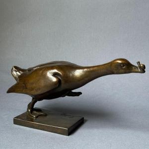 Artdeco Bronze ''the Goose Step'' édouard-marcel Sandoz (susse Frères)