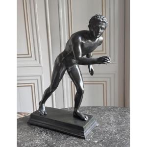 Sculpture en bronze du Grand Tour coureur d’Herculanum