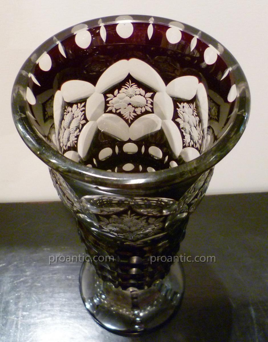 Vase En Cristal De Bohème-photo-2