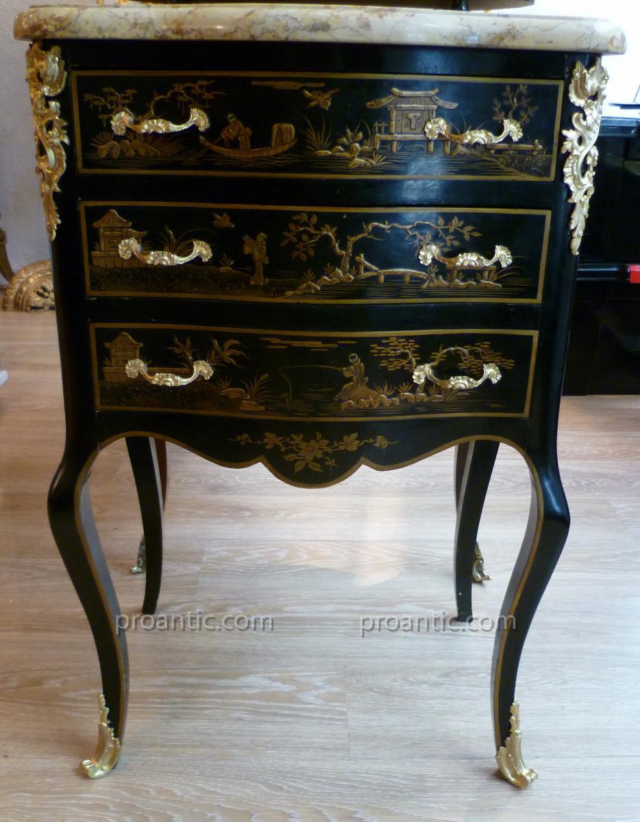 Rare Petite Commode Estampillée Delaunay XVIII°-photo-1