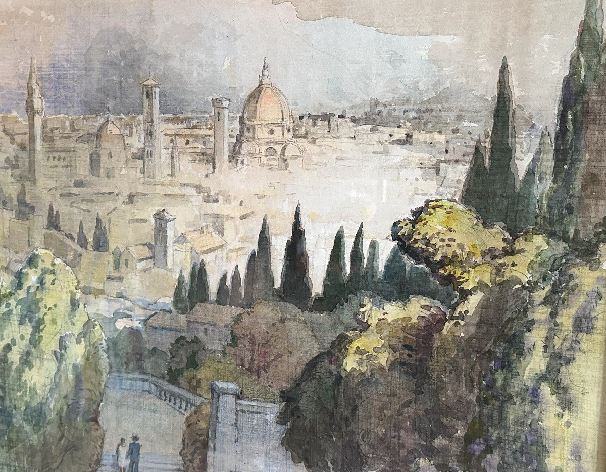 Barber Painting View Of Florence-photo-3