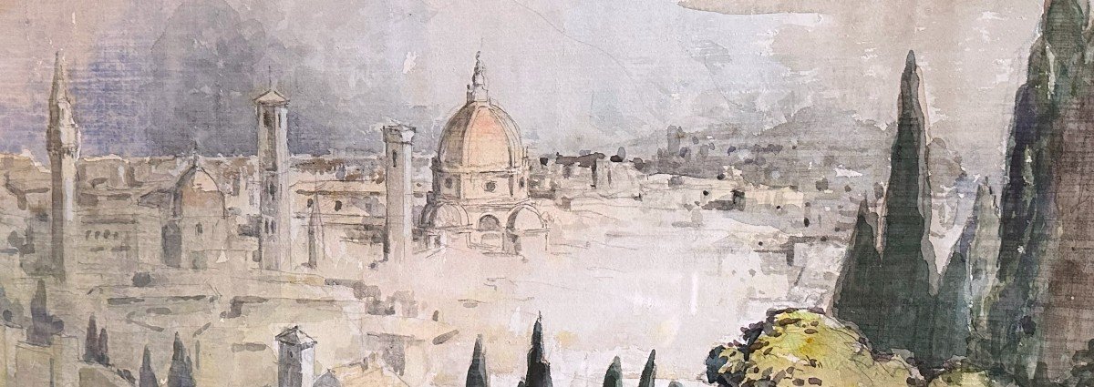 Barber Painting View Of Florence-photo-4