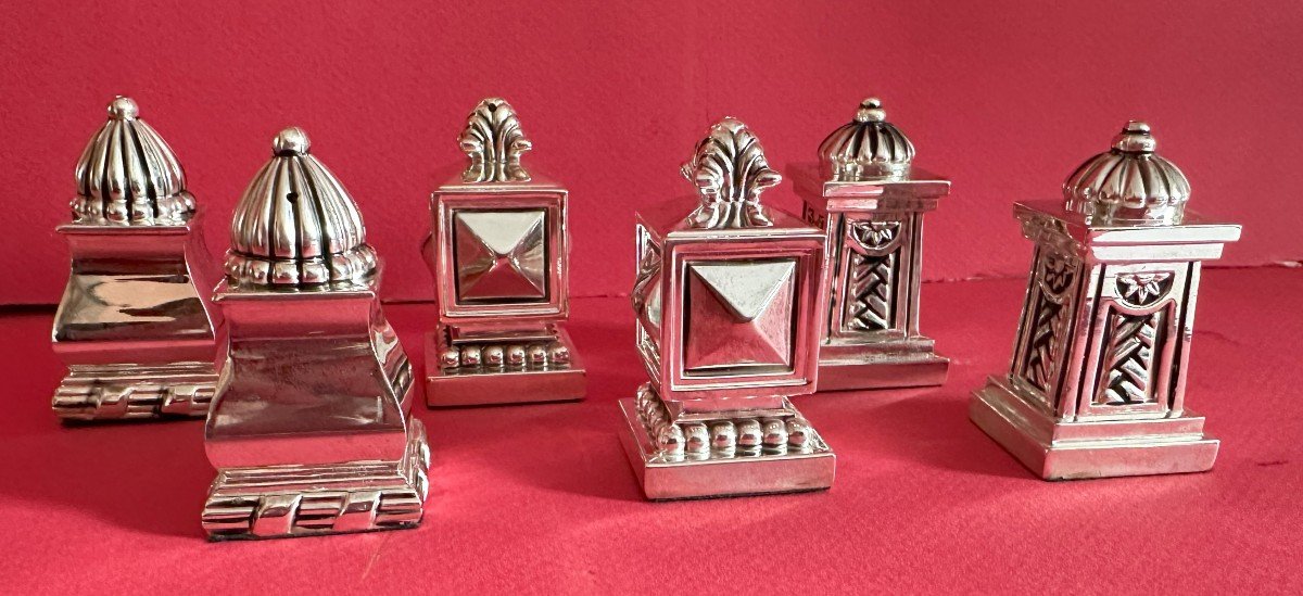 Salt And Pepper Set In Silver Metal