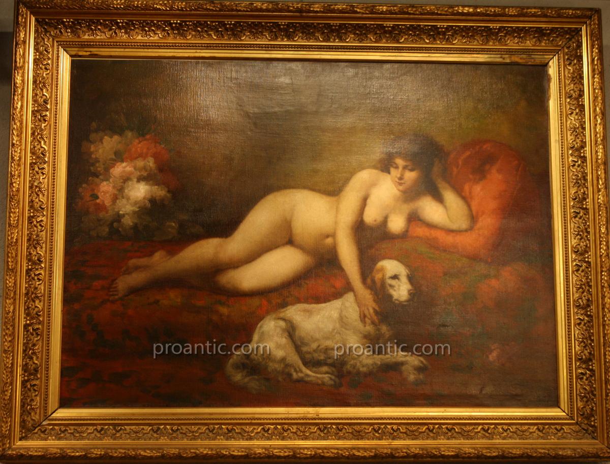 Table Nude Signed Theodore Levigne Nineteenth